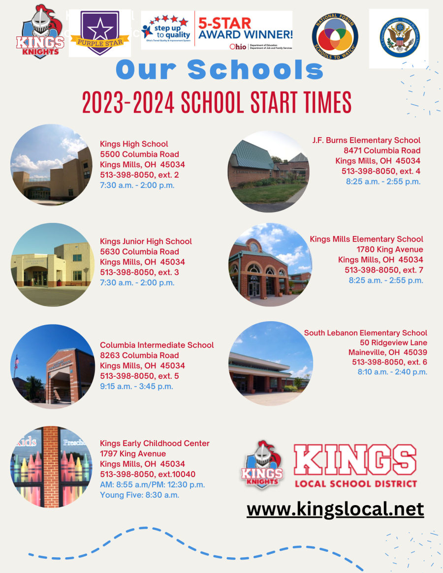 2023-2024 school start times